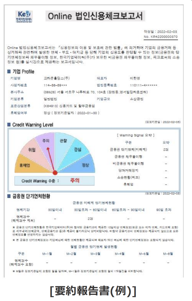 専門家の信用調査　ニーズに合わせた信用レポート